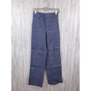 70s Vintage High Waist Denim Jean Retro Boho Handmade Woodstock
